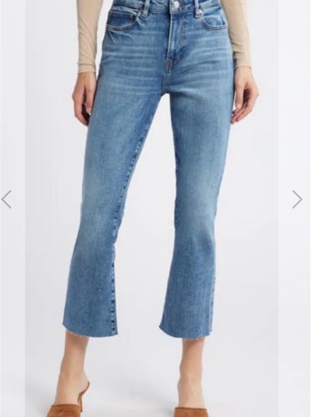 Frame Denim Le Crop Mini Boot Rowley Raw After High-Rise Raw Hem Jeans 29
